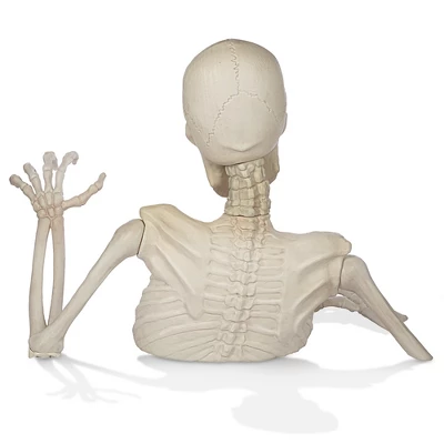 BOO BOX 35" Groundbreaking Skeleton, White - Exterior Halloween Decorations For Yard 5 BOO BOX 35" Groundbreaking Skeleton, White - Exterior Halloween Decorations For Yard - Image 3