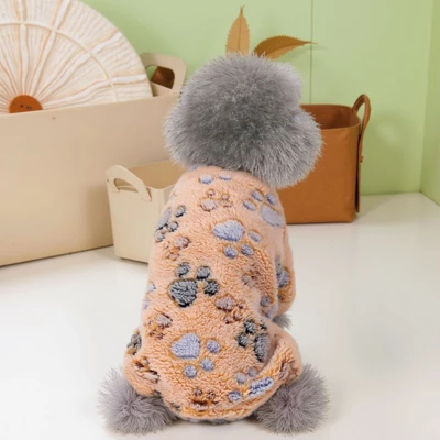 Paaaawaters Dog Fuzzy Velvet Pajamas, Dog Winter Clothes For Small Dogs Boy Girl, Pet Jumpsuit, Doggy Apparel 7 Paaaawaters Dog Fuzzy Velvet Pajamas, Dog Winter Clothes For Small Dogs Boy Girl, Pet Jumpsuit, Doggy Apparel - Image 5