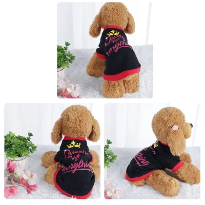 Unique Bargains Cotton Comfortable Puppy Dog Small Pet Sweatshirt Clothes Black&Red L 4 Unique Bargains Cotton Comfortable Puppy Dog Small Pet Sweatshirt Clothes Black&Red L - Image 2