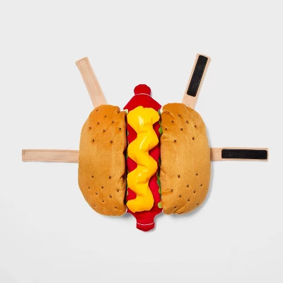 Hot Dog Full Body Halloween Dog And Cat Costume With Ketchup Toy - Boots & Barkley™ 3 Hot Dog Full Body Halloween Dog And Cat Costume With Ketchup Toy - Boots & Barkley™