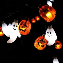 Joyfy 19.7FT 30 LEDs Halloween String Lights Decorations, Ghost Pumpkin String Light With 8 Lighting Modes For Halloween Party Indoor Outdoor Decor -Target GUEST 33faae88 916b 4553 b450 86d28aa4d245
