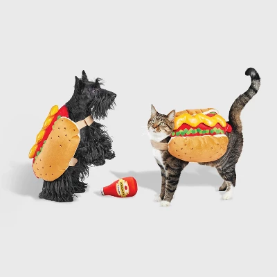 Hot Dog Full Body Halloween Dog And Cat Costume With Ketchup Toy - Boots & Barkley™ 8 Hot Dog Full Body Halloween Dog And Cat Costume With Ketchup Toy - Boots & Barkley™ - Image 6