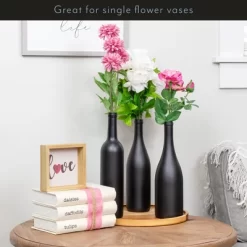 Cornucopia Brands Black Wine Bottles W/Corks, 3pc Set; Black Matte Coated Glass Wine Bottles Various Sizes -Target GUEST 368e8764 146b 4610 beea 9217c4453ce2