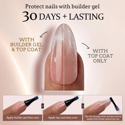 BTArtboxnails XCOATTIP® Press-On Nails - Cat Eye French Nails - Long Square - 150ct 5 BTArtboxnails XCOATTIP® Press-On Nails - Cat Eye French Nails - Long Square - 150ct - Image 3