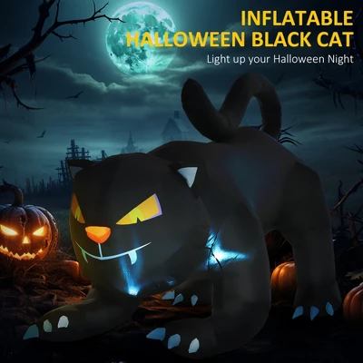 Inflatable Halloween Black Cat, Blow Up Outdoor LED Yard Display 5 Inflatable Halloween Black Cat, Blow Up Outdoor LED Yard Display - Image 3