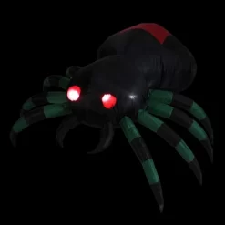 Northlight LED Lighted Spider Inflatable Outdoor Halloween Decoration - 3.5' - Black
