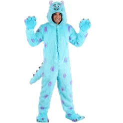 HalloweenCostumes.com Adult Disney Monsters Inc Sulley Halloween Costume | Adult Blue Monster Jumpsuit