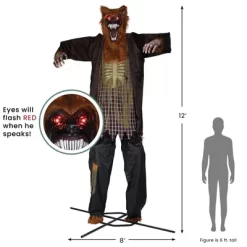 Northlight Huge Lighted And Animated Talking Werewolf Commercial Outdoor Halloween Decoration - 12' -Target GUEST 42620423 4c79 42a4 a474 447af33ae614
