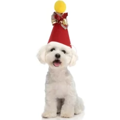 Unique Bargains Halloween Pet Headwear Hat 4.33"x3.94" Red 1 Pc