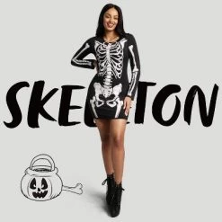 Joyfy Women's Glow In The Dark Skeleton Dress - Halloween Costume For Adults, Spooky Skeleton Bodysuit Party Outfit -Target GUEST 452971d0 2823 44d0 907b 8de0e720d5cb
