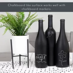 Cornucopia Brands Black Wine Bottles W/Corks, 3pc Set; Black Matte Coated Glass Wine Bottles Various Sizes -Target GUEST 4628946c cc33 4ae4 8849 552ec8e52409