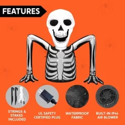 Joyfy 5.5 FT Halloween Inflatables Outdoor Decorations, Inflatable Skeleton Ground Breaker With LEDs For Halloween Party Yard Garden Lawn Decorations -Target GUEST 466cf429 0b1e 406b 9e54 67002a41defb