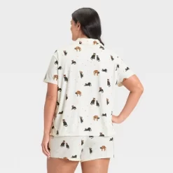 Women's Halloween Short Sleeve Notch Collar Shirt And Shorts Pajama Set - Hyde And EEK! Boutique™ -Target GUEST 467f08d0 f737 417c 9c34 0ba5dc2362e5
