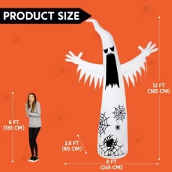 Joyfy 12 FT Halloween Inflatables Outdoor Decorations, Giant Ghost Inflatable With 3-Colored Flashing Flame Light For Halloween Yard Garden Lawn Decor -Target GUEST 4727c0aa f35e 468a a8aa 77d9bf3fca83