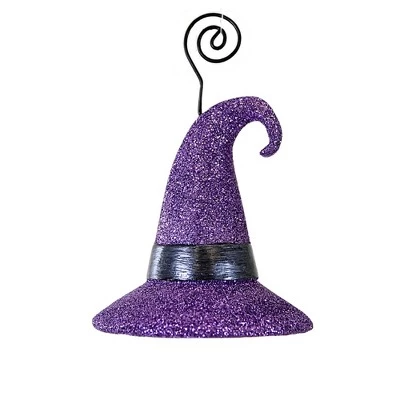 Bethany Lowe 4.5 Inch Witch Hat Purple Glitter Halloween Tree Ornament , Halloween Decor Halloween Place Card Holder (1PC) 3 Bethany Lowe 4.5 Inch Witch Hat Purple Glitter Halloween Tree Ornament , Halloween Decor Halloween Place Card Holder (1PC)
