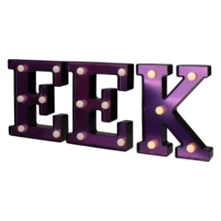 Northlight LED Lighted EEK Halloween Marquee Sign - 6.5" Purple Warm White Lights 8 Northlight LED Lighted EEK Halloween Marquee Sign - 6.5" Purple Warm White Lights -Target GUEST 48a91459 40a6 4822 8f06 37a96d70765b