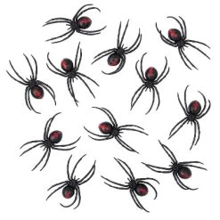 Magnetic Black Widow Spiders Halloween Decoration - 12 Pack