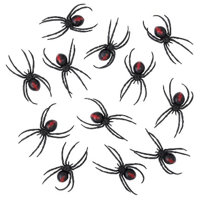 Magnetic Black Widow Spiders Halloween Decoration - 12 Pack 3 Magnetic Black Widow Spiders Halloween Decoration - 12 Pack