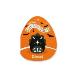 Squishmallows 12" Black Skeleton Triceratops Medium Plush