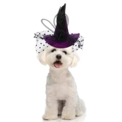 Unique Bargains Halloween Pet Headwear 5.12"x5.91" Purple 1 Pc