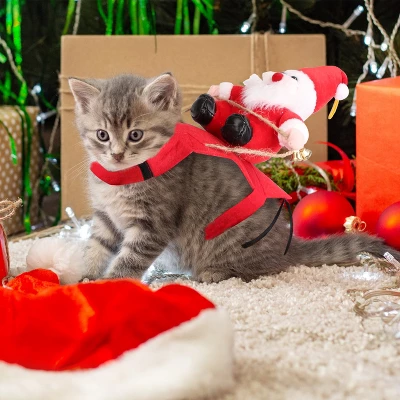 IMountek Pet Christmas Costumes With Bell Clothes New Year Outfit Cosplay Costumes Party Dress Up For Cats 8 IMountek Pet Christmas Costumes With Bell Clothes New Year Outfit Cosplay Costumes Party Dress Up For Cats - Image 6