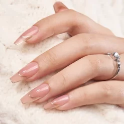 BTArtbox Press-On Nails - Gilded French - M Coffin - 30ct