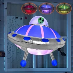 Joyfy 4.5 FT Halloween Inflatable Outdoor Decorations, Inflatable Alien UFO With Color Changing LEDs For Halloween Window Yard Garden Lawn Decoration -Target GUEST 4ff3d79e f3d8 40e8 90cc 9805c408824f
