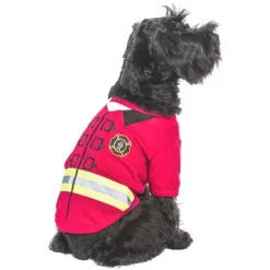 Parisian Pet 'Fire-Barker' Halloween Costume For Dogs & Cats – Firefighter Dog Costume, Pet Halloween Outfit, Red And Yellow -Target GUEST 50b8ccf7 7fe6 4b64 bbf1 98b67d6115ad