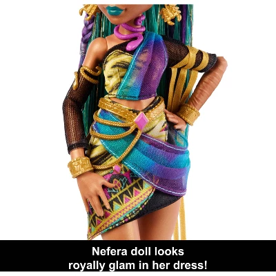 Monster High Nefera De Nile Doll With Pet Scarab Lavish And 7 Accessories Like Purse And Snacks 4 Monster High Nefera De Nile Doll With Pet Scarab Lavish And 7 Accessories Like Purse And Snacks - Image 2