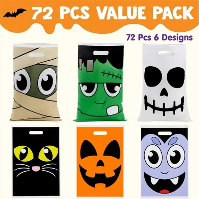 Joyfy Halloween Party Favors 72 Pcs Plastic Halloween Trick Or Treat Goodie Bag Kids Candy Bag Snacks Bags For Halloween Gifts Event Classroom Prizes 3 Joyfy Halloween Party Favors 72 Pcs Plastic Halloween Trick Or Treat Goodie Bag Kids Candy Bag Snacks Bags For Halloween Gifts Event Classroom Prizes