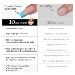 BTArtboxnails XCOATTIP® Press-On Nails - Bright Pastel French - Square Nails, Almond Nails -160ct -Target GUEST 52e0cf20 2385 45fd a4bf 8f8a1cf17bdd