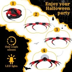 11.8 FT Halloween Inflatables Crawling Spider Outdoor Decorations Scary Halloween Giant Blow Up Decorations For Holiday Party Front Yard Lawn Garden -Target GUEST 534cfe8e 11ab 4df5 b820 ef5893ff6227