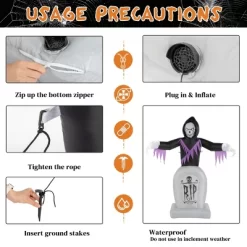 FURNIinspire Decorative Holiday Scene Props Garden Grim Reaper And Grave Inflatable Halloween Decoration For Outdoor, Multicolored, 36"*55"*72" -Target GUEST 55153927 3bfd 489f 8095 03f7c7685795