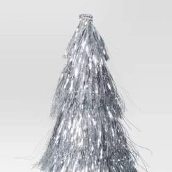 14" Witch Hat Tabletop Halloween Decorative Prop Silver Tinsel - Hyde And EEK! Boutique™ -Target GUEST 55d31a07 ea92 4af2 b0c8 1954a4afef44