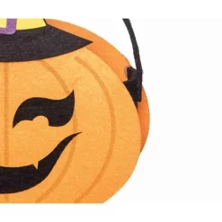 Gallerie II Smiling Pumpkin Jack O' Lantern W/ Witch Hat Felt Halloween Treat-Or-Trick Costume Candy Basket Tote Bucket -Target GUEST 56469d99 434c 49e8 b626 2c754e0b3d9b