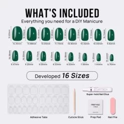 BTArtbox Press-On Nails - Pine Needle - S Oval - 32ct -Target GUEST 56799bec 37b1 4fc0 8dfc efe47c4c5717