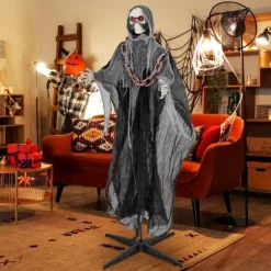 Costway 6.4 FT Standing Grim Reaper Halloween Animatronic Decoration With Light Up Eyes -Target GUEST 5759914f 738e 455c be7b 6a752d0a5f9b