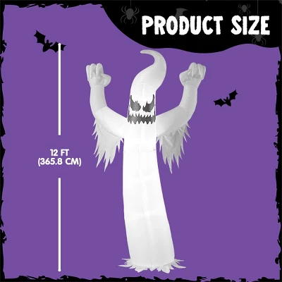 Joyfy 12 FT Halloween Inflatable Outdoor Decoration, Scary Ghost Inflatable With LEDs For Halloween Party Indoor, Outdoor, Yard, Garden, Lawn Decor 6 Joyfy 12 FT Halloween Inflatable Outdoor Decoration, Scary Ghost Inflatable With LEDs For Halloween Party Indoor, Outdoor, Yard, Garden, Lawn Decor - Image 4