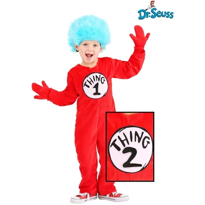 HalloweenCostumes.com Kids Dr. Seuss Thing 1 & Thing 2 Deluxe Halloween Costume For Toddlers 5 HalloweenCostumes.com Kids Dr. Seuss Thing 1 & Thing 2 Deluxe Halloween Costume For Toddlers - Image 3