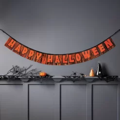 6' Happy Halloween With Tinsel Party Word Banner - Hyde And EEK! Boutique™