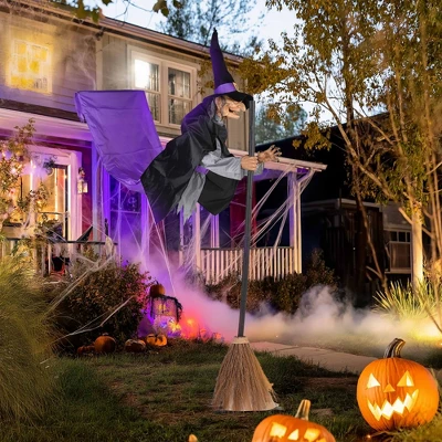 Yescom 9Ft Animatronics Flying Witch Hovering Broom Animated Halloween Outdoor Decoration Motion Activated AC 110-240V 2025 Party Outdoor Decor 6 Yescom 9Ft Animatronics Flying Witch Hovering Broom Animated Halloween Outdoor Decoration Motion Activated AC 110-240V 2025 Party Outdoor Decor - Image 4
