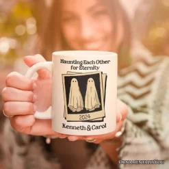 Retro Ghost Picture Haunting Eachother For Eternity Mug, Vintage Halloween Gift For Couples (Non-Custom Only)| OrnamentallyYou -Target GUEST 597d021e f464 4e0a 95d3 96fd36f3457f