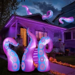 Joyfy 3 Pcs Halloween Inflatable Outdoor Decorations, Purple Octopus Tentacle With Built-in LEDs Broke Out From Window For Halloween Window Roof Decor -Target GUEST 59baf8cd 6335 4561 b631 d6f1ec15bd48