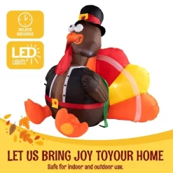 Joyfy 6 FT Thanksgiving Turkey Inflatable Decorations, LED Light Up Turkey With Pilgrim Hat, Blow Up Halloween Turkey For Outdoor Yard Garden Decor -Target GUEST 5bd59489 6ebf 4fa3 af36 8e3c8fdbec67