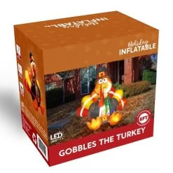Joyfy 6 FT Thanksgiving Turkey Inflatable Decorations, LED Light Up Turkey With Pilgrim Hat, Blow Up Halloween Turkey For Outdoor Yard Garden Decor -Target GUEST 5c337898 0941 4faa a503 59f45c69f048