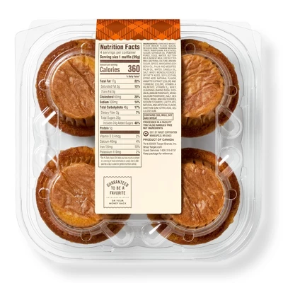 Pumpkin Streusel Muffins - 14oz/4ct - Favorite Day™ 3 Pumpkin Streusel Muffins - 14oz/4ct - Favorite Day™