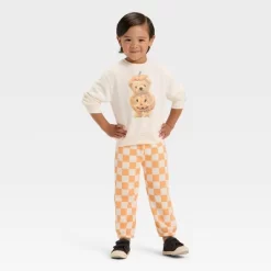 Toddler 2pc Halloween Teddy Bear Pumpkin Fleece Sweatshirt & Pants Set - Orange -Target GUEST 61d3c4a4 84dc 4f18 aa61 298890fe6f4a