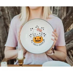 Silver Buffalo Sanrio Hello Kitty Pumpkin Boo 9-Inch Ceramic Coupe Dinner Bowl -Target GUEST 62bc33b6 2cf0 4d31 a973 906577889a33