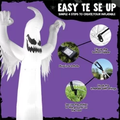 Joyfy 12 FT Halloween Inflatable Outdoor Decoration, Scary Ghost Inflatable With LEDs For Halloween Party Indoor, Outdoor, Yard, Garden, Lawn Decor 14 Joyfy 12 FT Halloween Inflatable Outdoor Decoration, Scary Ghost Inflatable With LEDs For Halloween Party Indoor, Outdoor, Yard, Garden, Lawn Decor -Target GUEST 63a80b6a f805 40ff b23c 91749cf21b76
