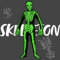 Joyfy Boys' Halloween Skeleton Costume – Glow-in-the-Dark Bone Jumpsuit (One-Piece Halloween Outfit) -Target GUEST 64e2a849 f463 4ac4 b387 dc0a08f1318d